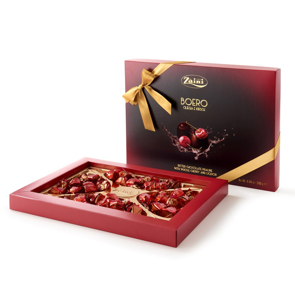 Boeri Box - Dark Chocolate Extra Praline with whole Cherry and Liqueur 280G