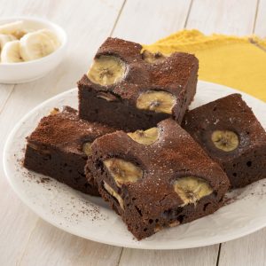 BROWNIE AL CIOCCOLATO E BANANA