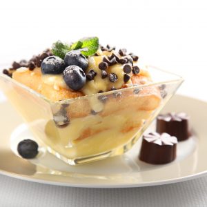 ZUPPA INGLESE THE VERDE CIOCCOLATO BIANCO E MIRTILLI